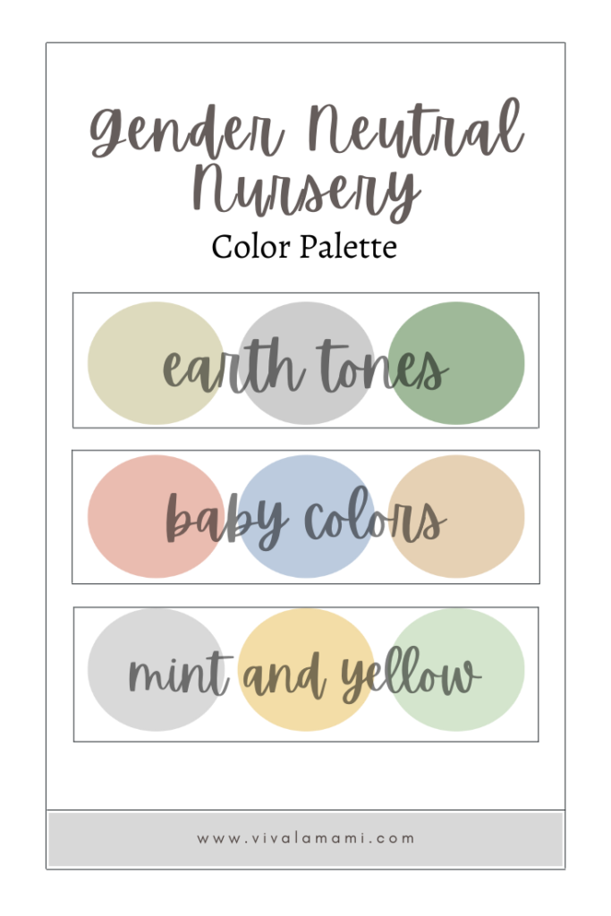 Gender neutral nursery color palette